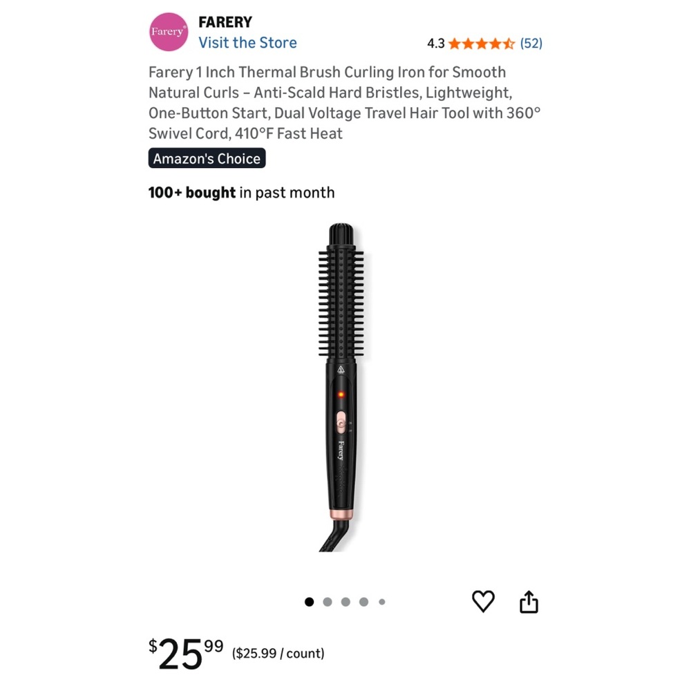 Farery 1” Thermal Brush